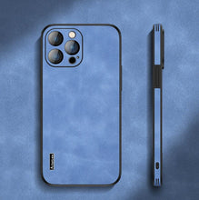 Load image into Gallery viewer, Hard Case Genuine Leather Case Compatible with iPhone Elegant Leather Phone Case For iPhone 12 13 14 Pro Max 14Plus 14 Retro Soft Silicone Case Phone Protection Lens Protection Cover
