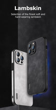 Load image into Gallery viewer, Hard Case Genuine Leather Case Compatible with iPhone Elegant Leather Phone Case For iPhone 12 13 14 Pro Max 14Plus 14 Retro Soft Silicone Case Phone Protection Lens Protection Cover
