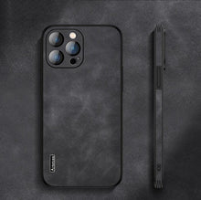 Load image into Gallery viewer, Hard Case Genuine Leather Case Compatible with iPhone Elegant Leather Phone Case For iPhone 12 13 14 Pro Max 14Plus 14 Retro Soft Silicone Case Phone Protection Lens Protection Cover
