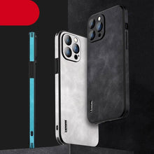 Load image into Gallery viewer, Hard Case Genuine Leather Case Compatible with iPhone Elegant Leather Phone Case For iPhone 12 13 14 Pro Max 14Plus 14 Retro Soft Silicone Case Phone Protection Lens Protection Cover
