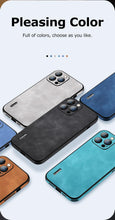 Load image into Gallery viewer, Hard Case Genuine Leather Case Compatible with iPhone Elegant Leather Phone Case For iPhone 12 13 14 Pro Max 14Plus 14 Retro Soft Silicone Case Phone Protection Lens Protection Cover
