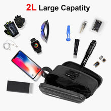 将图片加载到图库查看器，Hard Shell Bicycle Bag Waterproof Cycling Road Bike Tool Bag Night Reflective Bag Bike Accessories Bike Bag Bicycle Bag Under Hard Shell Bike Seat Bag with Silver Reflective Strip Bike Bag For Mountain Road Bike
