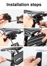 将图片加载到图库查看器，Hard Shell Bicycle Bag Waterproof Cycling Road Bike Tool Bag Night Reflective Bag Bike Accessories Bike Bag Bicycle Bag Under Hard Shell Bike Seat Bag with Silver Reflective Strip Bike Bag For Mountain Road Bike
