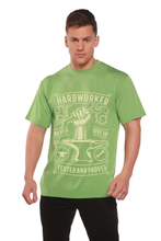 将图片加载到图库查看器，Hard Worker Men's Bamboo Viscose/Organic Cotton Short Sleeve Graphic T-Shirt
