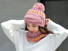 将图片加载到图库查看器，Hat Winter Mask balaclava Hat for girls Scarf Thick Warm Fleece Inside Knitted Hat Thick Mask Warm Full Face Scarf Winter Hats Hiking Face Scarf Balaclava Helmet Liner Cap Soft Sport Reusable Headgear Winter Fishing Warm Mask
