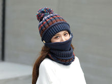 将图片加载到图库查看器，Hat Winter Mask balaclava Hat for girls Scarf Thick Warm Fleece Inside Knitted Hat Thick Mask Warm Full Face Scarf Winter Hats Hiking Face Scarf Balaclava Helmet Liner Cap Soft Sport Reusable Headgear Winter Fishing Warm Mask
