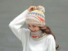 将图片加载到图库查看器，Hat Winter Mask balaclava Hat for girls Scarf Thick Warm Fleece Inside Knitted Hat Thick Mask Warm Full Face Scarf Winter Hats Hiking Face Scarf Balaclava Helmet Liner Cap Soft Sport Reusable Headgear Winter Fishing Warm Mask

