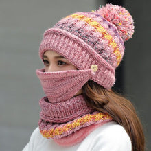 将图片加载到图库查看器，Hat Winter Mask balaclava Hat for girls Scarf Thick Warm Fleece Inside Knitted Hat Thick Mask Warm Full Face Scarf Winter Hats Hiking Face Scarf Balaclava Helmet Liner Cap Soft Sport Reusable Headgear Winter Fishing Warm Mask
