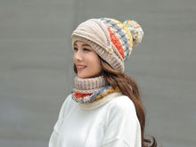 将图片加载到图库查看器，Hat Winter Mask balaclava Hat for girls Scarf Thick Warm Fleece Inside Knitted Hat Thick Mask Warm Full Face Scarf Winter Hats Hiking Face Scarf Balaclava Helmet Liner Cap Soft Sport Reusable Headgear Winter Fishing Warm Mask
