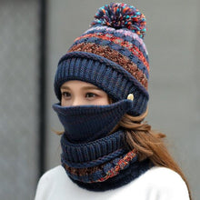 将图片加载到图库查看器，Hat Winter Mask balaclava Hat for girls Scarf Thick Warm Fleece Inside Knitted Hat Thick Mask Warm Full Face Scarf Winter Hats Hiking Face Scarf Balaclava Helmet Liner Cap Soft Sport Reusable Headgear Winter Fishing Warm Mask
