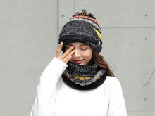 将图片加载到图库查看器，Hat Winter Mask balaclava Hat for girls Scarf Thick Warm Fleece Inside Knitted Hat Thick Mask Warm Full Face Scarf Winter Hats Hiking Face Scarf Balaclava Helmet Liner Cap Soft Sport Reusable Headgear Winter Fishing Warm Mask
