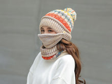 将图片加载到图库查看器，Hat Winter Mask balaclava Hat for girls Scarf Thick Warm Fleece Inside Knitted Hat Thick Mask Warm Full Face Scarf Winter Hats Hiking Face Scarf Balaclava Helmet Liner Cap Soft Sport Reusable Headgear Winter Fishing Warm Mask
