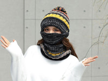 将图片加载到图库查看器，Hat Winter Mask balaclava Hat for girls Scarf Thick Warm Fleece Inside Knitted Hat Thick Mask Warm Full Face Scarf Winter Hats Hiking Face Scarf Balaclava Helmet Liner Cap Soft Sport Reusable Headgear Winter Fishing Warm Mask
