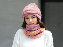 将图片加载到图库查看器，Hat Winter Mask balaclava Hat for girls Scarf Thick Warm Fleece Inside Knitted Hat Thick Mask Warm Full Face Scarf Winter Hats Hiking Face Scarf Balaclava Helmet Liner Cap Soft Sport Reusable Headgear Winter Fishing Warm Mask
