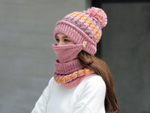 将图片加载到图库查看器，Hat Winter Mask balaclava Hat for girls Scarf Thick Warm Fleece Inside Knitted Hat Thick Mask Warm Full Face Scarf Winter Hats Hiking Face Scarf Balaclava Helmet Liner Cap Soft Sport Reusable Headgear Winter Fishing Warm Mask
