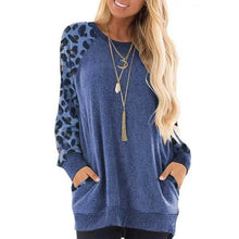 将图片加载到图库查看器，Haute Edition Women's Ultra Soft Long Sleeve Pullover Sweatshirt Leopard Design
