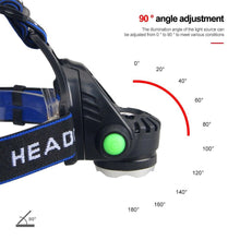 Load image into Gallery viewer, Headlamp Flashlight USB LED Head Rechargeable Light Waterproof Green/Red/UV 395nm Zoomable Headlamp Flashlight Light Outdoor   Waterproof Headlight Led Head Lamp 3 Modes Torch For Camping Hiking Fishing
