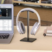 将图片加载到图库查看器，Headphone Stand with Aluminum Supporting Bar Flexible Headrest
