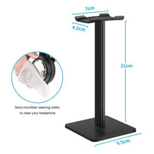 将图片加载到图库查看器，Headphone Stand with Aluminum Supporting Bar Flexible Headrest
