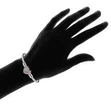 将图片加载到图库查看器，Heart Cable Initial Bracelet Hypoallergenic and Adjustable
