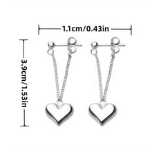 Load image into Gallery viewer, Heart-Shaped Dangle Earrings
