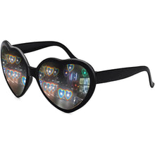 Load image into Gallery viewer, Heart Shaped Sunglasses EDM Festival Light Changing Eyewear Heart Effect
