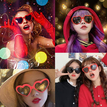 Load image into Gallery viewer, Heart Shaped Sunglasses EDM Festival Light Changing Eyewear Heart Effect
