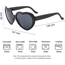 Load image into Gallery viewer, Heart Shaped Sunglasses EDM Festival Light Changing Eyewear Heart Effect
