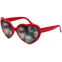 Load image into Gallery viewer, Heart Shaped Sunglasses EDM Festival Light Changing Eyewear Heart Effect
