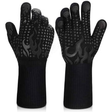 将图片加载到图库查看器，Heat Resistant Grilling Long Silicone Non-Slip Gloves
