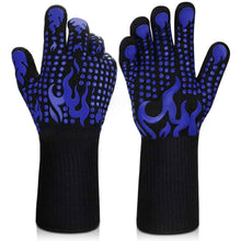 将图片加载到图库查看器，Heat Resistant Grilling Long Silicone Non-Slip Gloves
