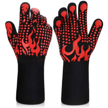 将图片加载到图库查看器，Heat Resistant Grilling Long Silicone Non-Slip Gloves
