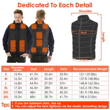 将图片加载到图库查看器，Heated Vest Electric USB Jacket with 3 Temperature Levels

