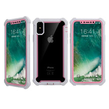 将图片加载到图库查看器，Heavy Duty Shockproof Phone Case For iPhone 14 13 12 Soft Transparent Back Cover Full-Body Clear Bumper Case with Built-in Screen Protector For iPhone
