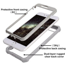 将图片加载到图库查看器，Heavy Duty Shockproof Phone Case For iPhone 14 13 12 Soft Transparent Back Cover Full-Body Clear Bumper Case with Built-in Screen Protector For iPhone
