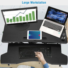 Load image into Gallery viewer, Height Adjustable Standing Desk Converter Workstation
