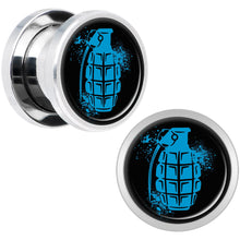 Load image into Gallery viewer, Blue Grenade Steel Screw Fit Plug Set 00G
