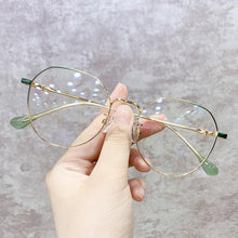Load image into Gallery viewer, Hexagonal Eyeglasses Frame Anti Blue Ray Glasses Black Stylish Attraction Anti Blue Light Blocking Glasses For Men &amp; Women Computer Radiation Protection Goggle Clear Lens Eyeglasses Plain Mirror For  Unisex Eyewear
