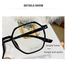 Load image into Gallery viewer, Hexagonal Frame for Women Men, Fashion Glasses Men And Women Reading Glasses Cute Clear Optical Glasses Frame Women Round Frame Retro Eyeglasses + 1.0 + 1.5 + 2.0 + 2.5 + 3.0 + 3.5 + 4.0
