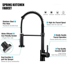 Load image into Gallery viewer, High Arc Spring Kitchen Sink Faucet
