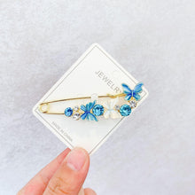 将图片加载到图库查看器，High-end Safety Pins For Women Flower Pin Crystal Rhinestones Safety Pins Woman Jewelry Accessories Hijab Scarf Clip Buckles
