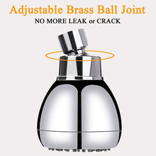 Load image into Gallery viewer, High Pressure Shower Head 3" Anti-clog Anti-leak Fixed with Adjustable Swivel Brass Ball Joint

