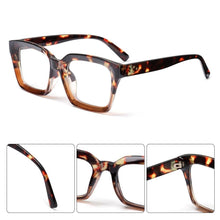 将图片加载到图库查看器，High Quality Fashion Square Frame Reading Glasses Men Women Fashion Oversized Frame High-definition Presbyopia Eyeglasses For Men And Women Diopter 0~+ 3.00
