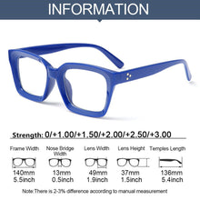 将图片加载到图库查看器，High Quality Fashion Square Frame Reading Glasses Men Women Fashion Oversized Frame High-definition Presbyopia Eyeglasses For Men And Women Diopter 0~+ 3.00
