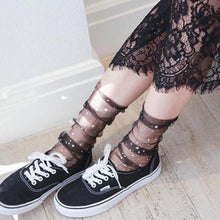将图片加载到图库查看器，High Quality Lace Socks Women Transparent Mesh Ankle Socks Ladies Ultra-Thin Princess Tulle Socks For Women
