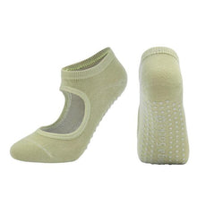 将图片加载到图库查看器，High Quality Pilates Socks Anti-Slip Breathable Backless Yoga Socks Ankle Ballet Dance Sports Socks for Women Fitness
