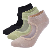 将图片加载到图库查看器，High Quality Pilates Socks Anti-Slip Breathable Backless Yoga Socks Ankle Ballet Dance Sports Socks for Women Fitness
