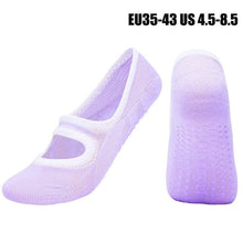 将图片加载到图库查看器，High Quality Pilates Socks Anti-Slip Breathable Backless Yoga Socks Ankle Ballet Dance Sports Socks for Women Fitness
