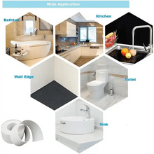 Load image into Gallery viewer, High Quality PVC Waterproof Wall Sticker Self Adhesive Sink Stove Crack Strip Kitchen Bathroom Bathtub Corner Sealant Tape Waterproof
