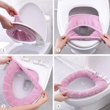 Load image into Gallery viewer, High Quality Universal Toilet Seat Cover Washable Unique Design Warm Flexible Covers Bright Colors
